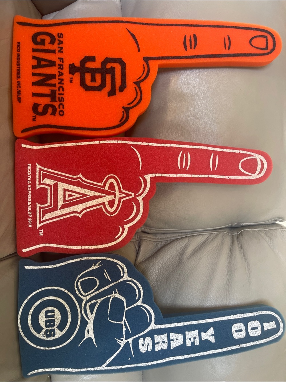 MLB Foam Finger Trio in Orange, Red & Blue